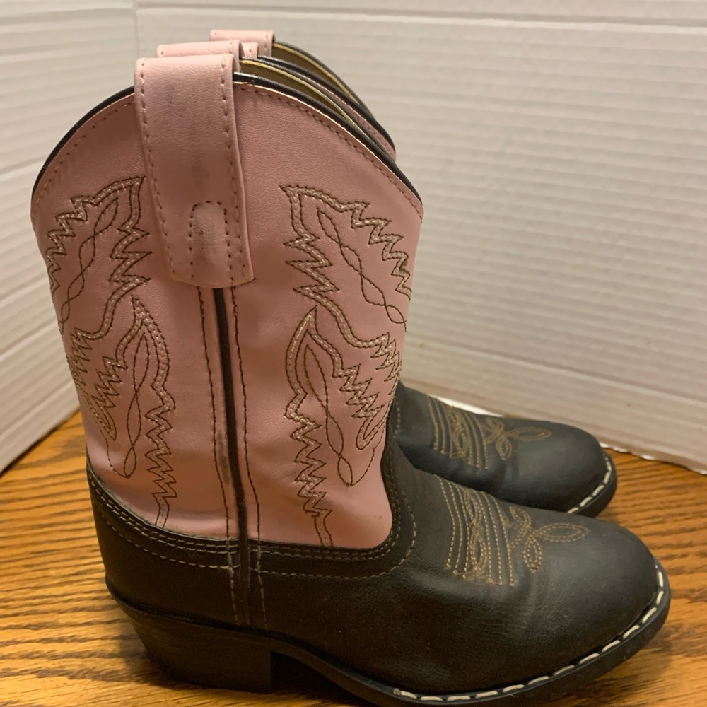 Smoky Mountain Pink and Dark Brown Western Boots Size11.5 Cowgirl, Dress